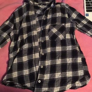 Black and white plaid flannel